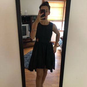 High low cut out dress